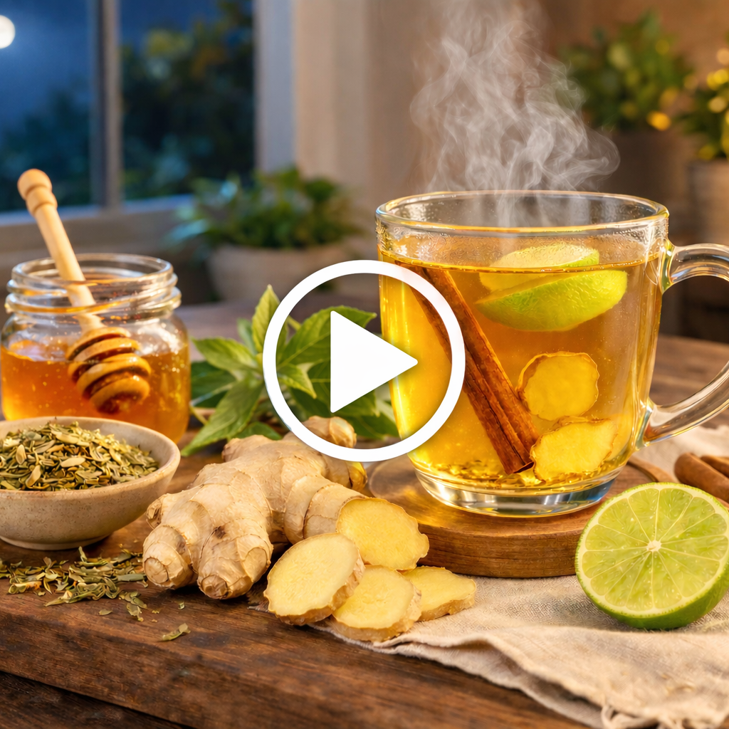 Steaming tea PLAY BUTTON